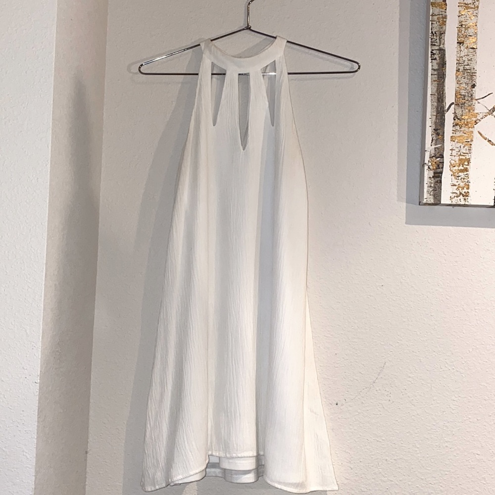 Love Fire. White spring summer dress sleeveless XS​